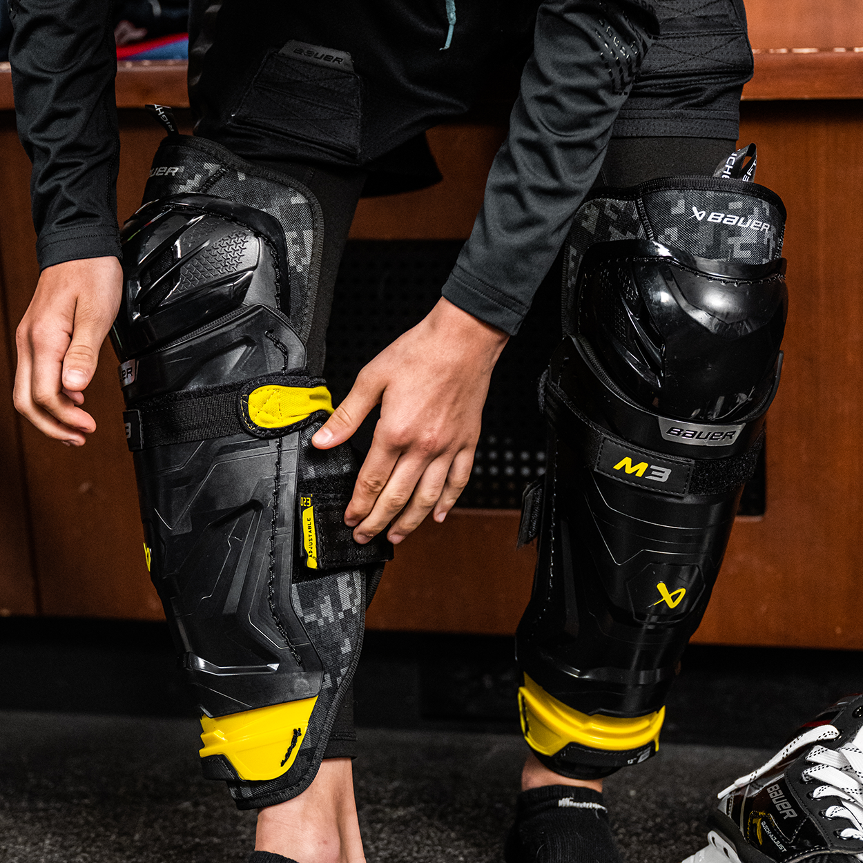 bauer-supreme-m3-junior-parastinchi-hockey-ghiaccio image 2