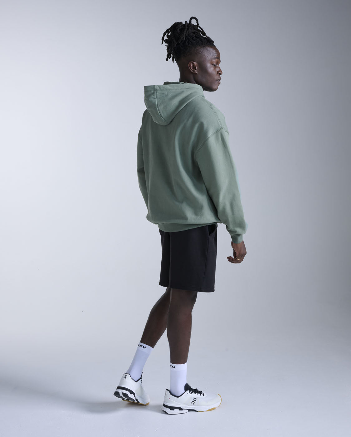 2xu-ez-oversized-felpa-con-cappuccio-in-cotone-organico-unisex-verde image 6