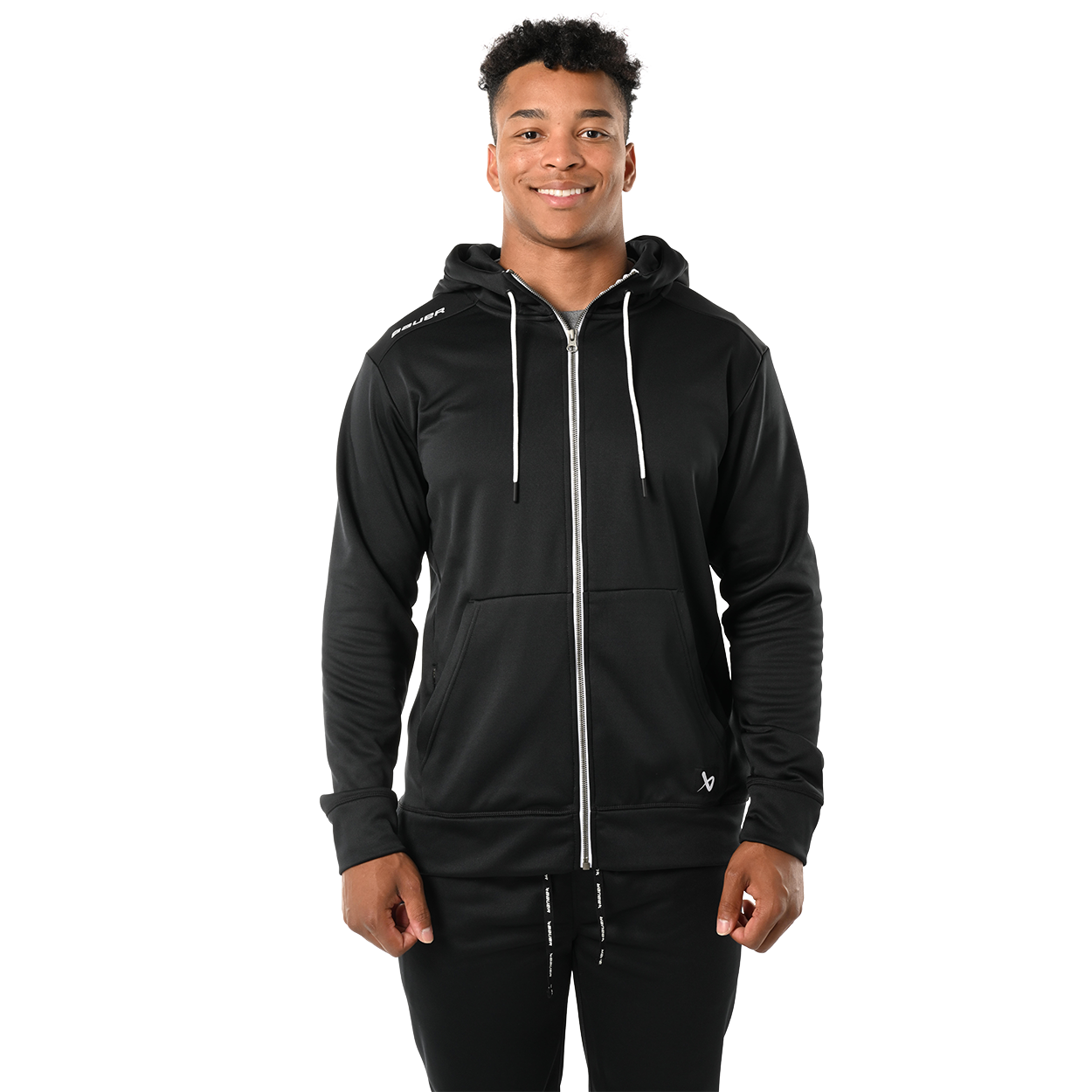bauer-team-fleece-zip-hoodie-senior-felpa-con-zip-da-hockey image 2