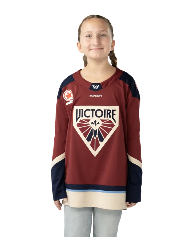 bauer-pwhl-montreal-victoire-maglia-home-replica-bambino-kids image 1