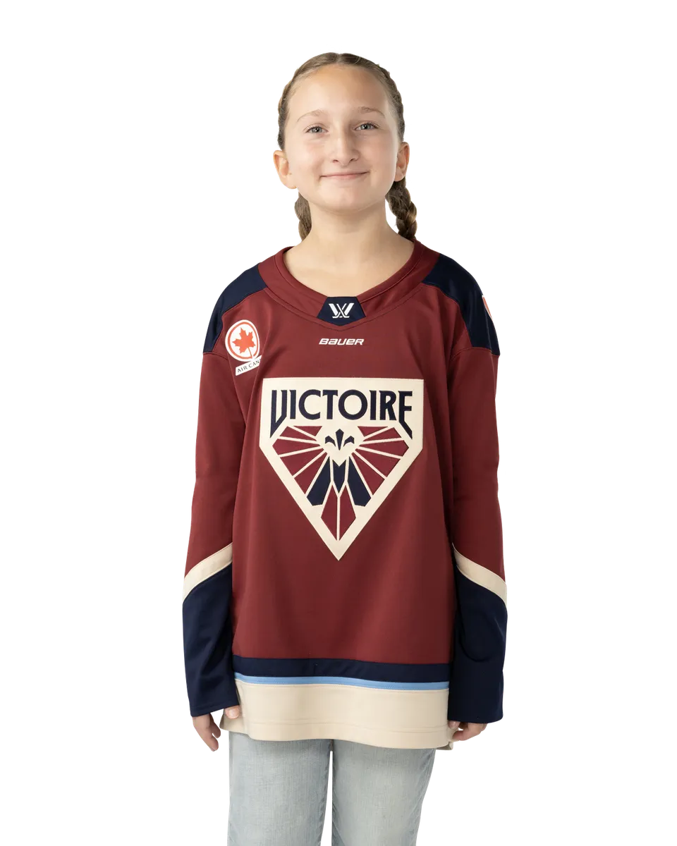 bauer-pwhl-montreal-victoire-maglia-home-replica-bambino-kids image 1