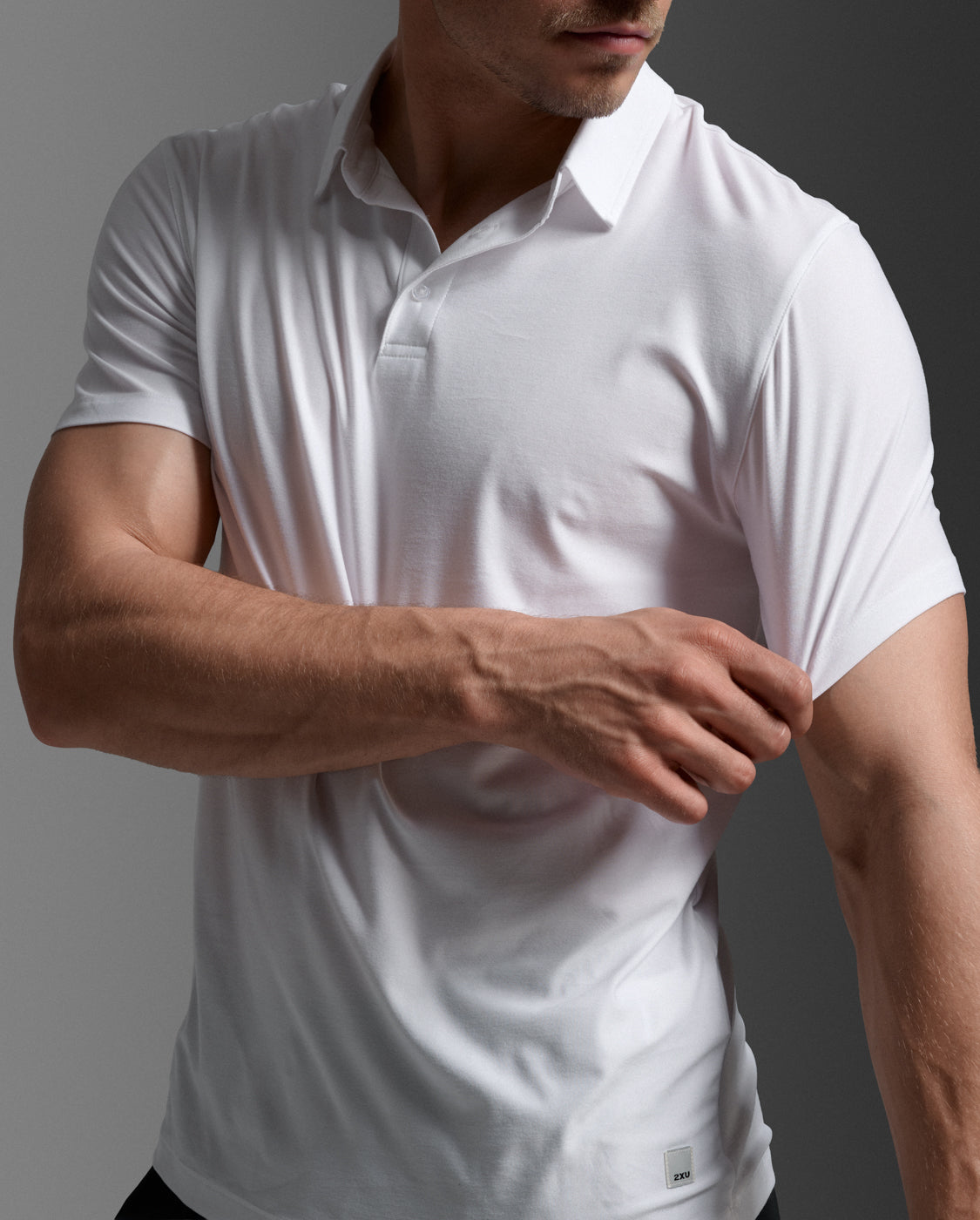 2xu-signature-polo-polo-training-uomo-bianco image 7