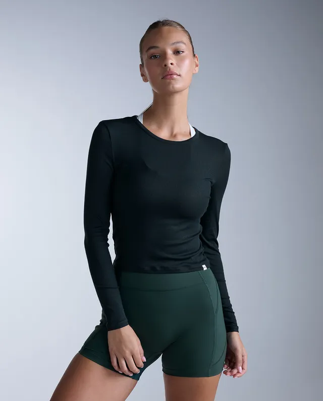 2xu-fluid-modal-ribbed-long-sleeve-donna-nero image 1