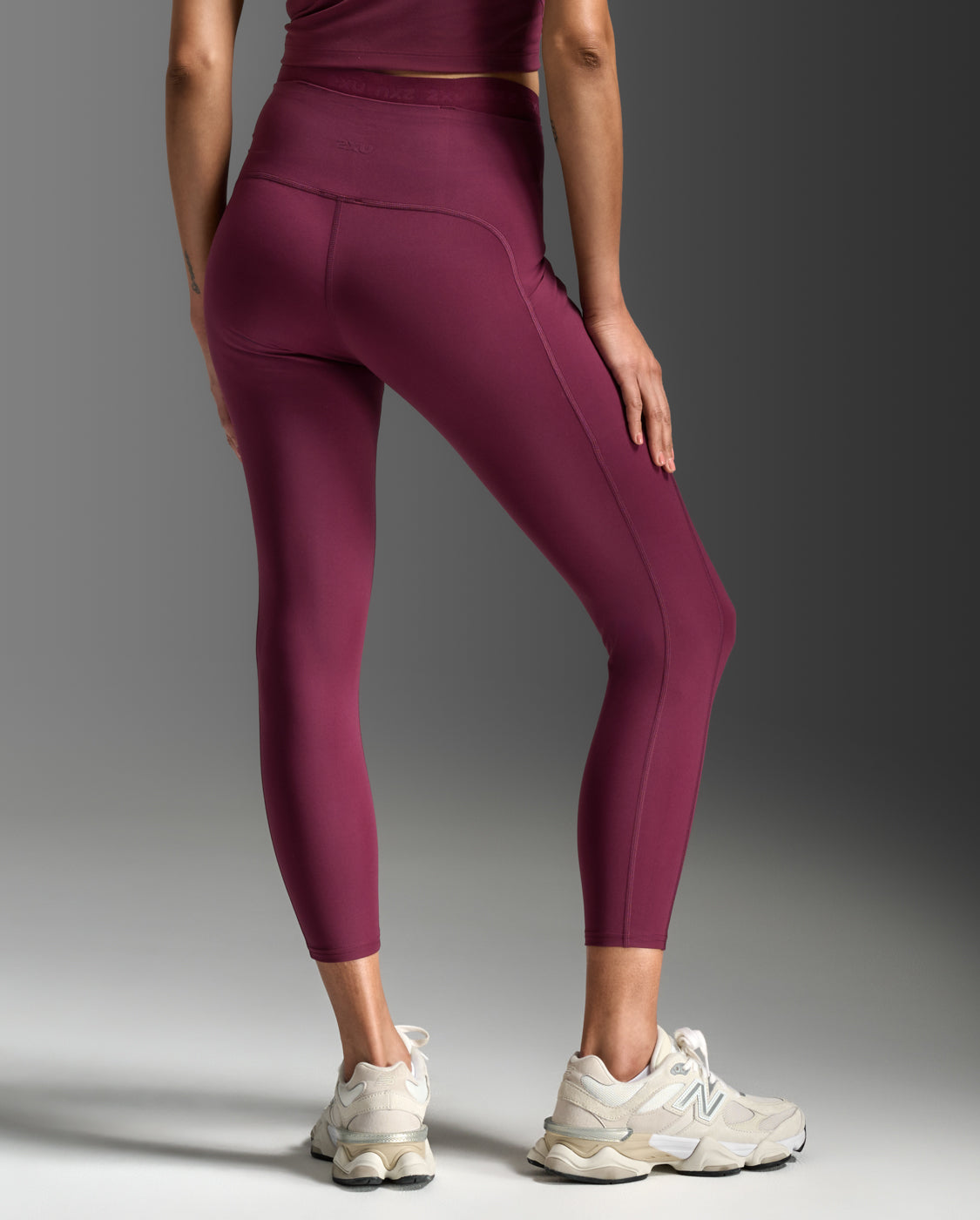 2xu-form-stash-hi-rise-compression-7-8-tights-donna-con-tasche-bordeaux image 3