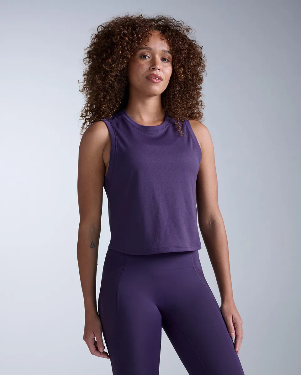 2xu-aero-mesh-crop-tank-canotta-running-donna-crop-viola image 1