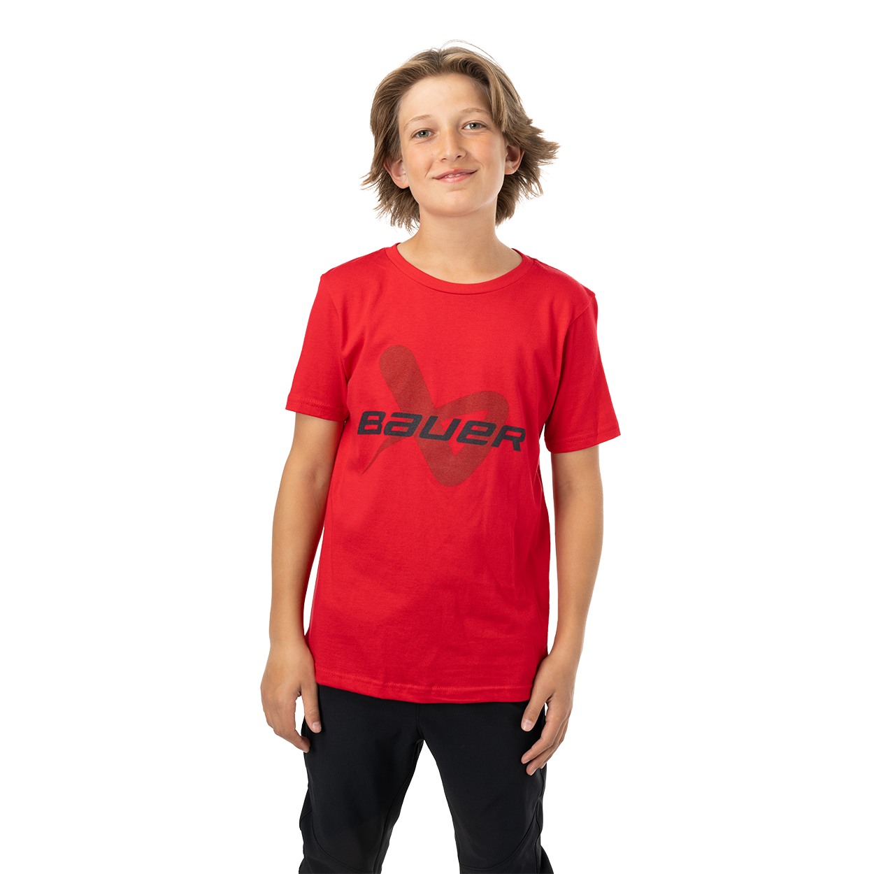 bauer-core-shortsleeve-lockup-tee-youth-t-shirt-hockey-ragazzi image 1