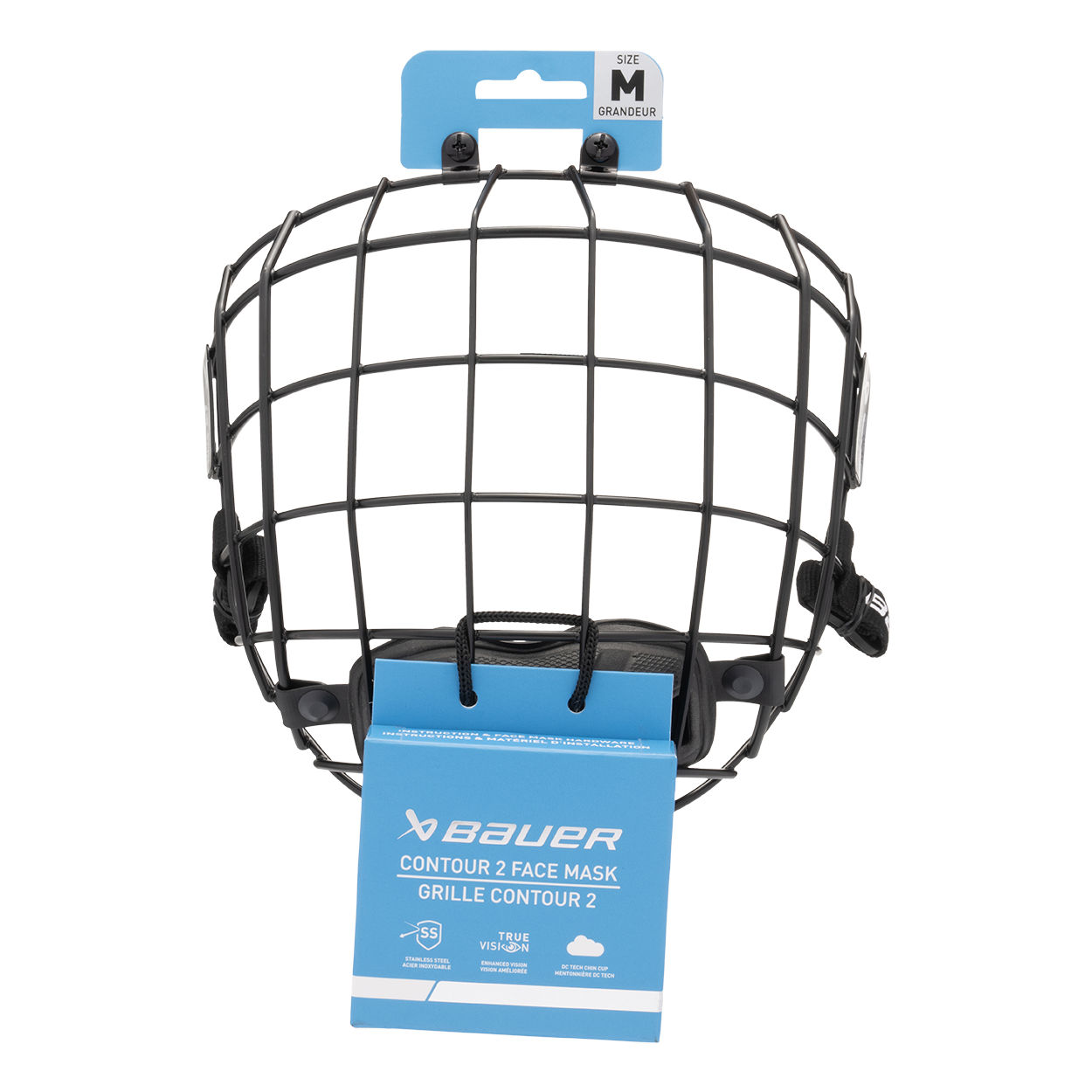 bauer-contour-2-gabbia-casco-hockey-acciaio-inox image 3