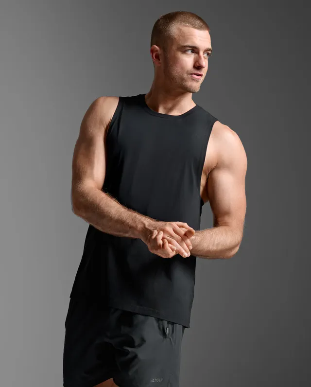 2xu-motion-cotton-flex-tank-uomo-nero image 1