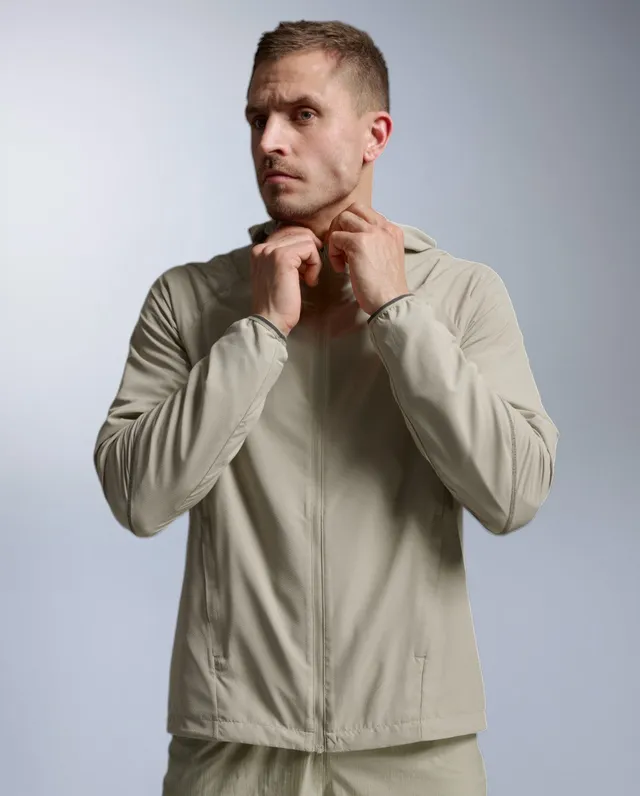 2xu-aero-hex-windbreaker-uomo-giacca-antivento-running-beige image 1