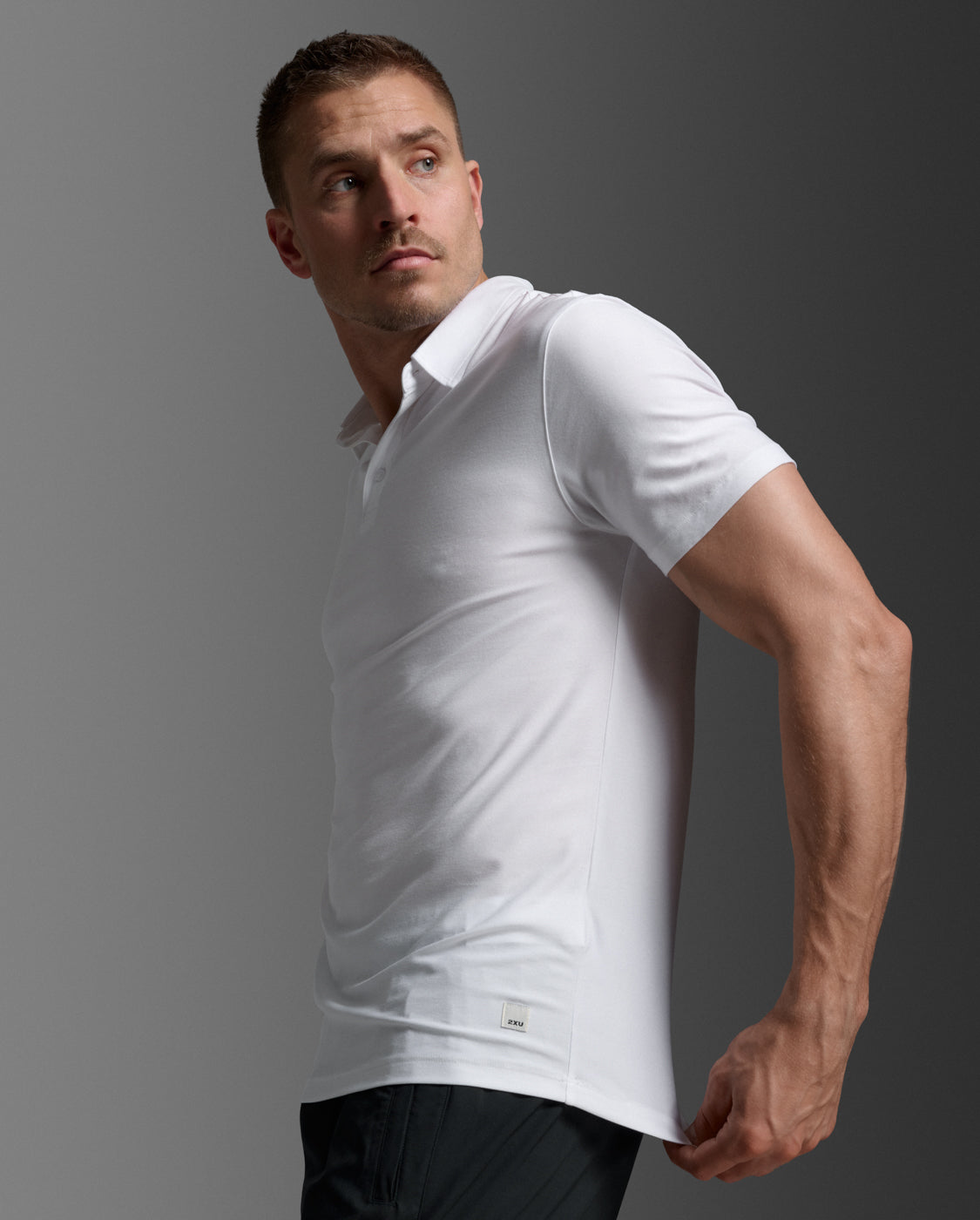 2xu-signature-polo-polo-training-uomo-bianco image 4