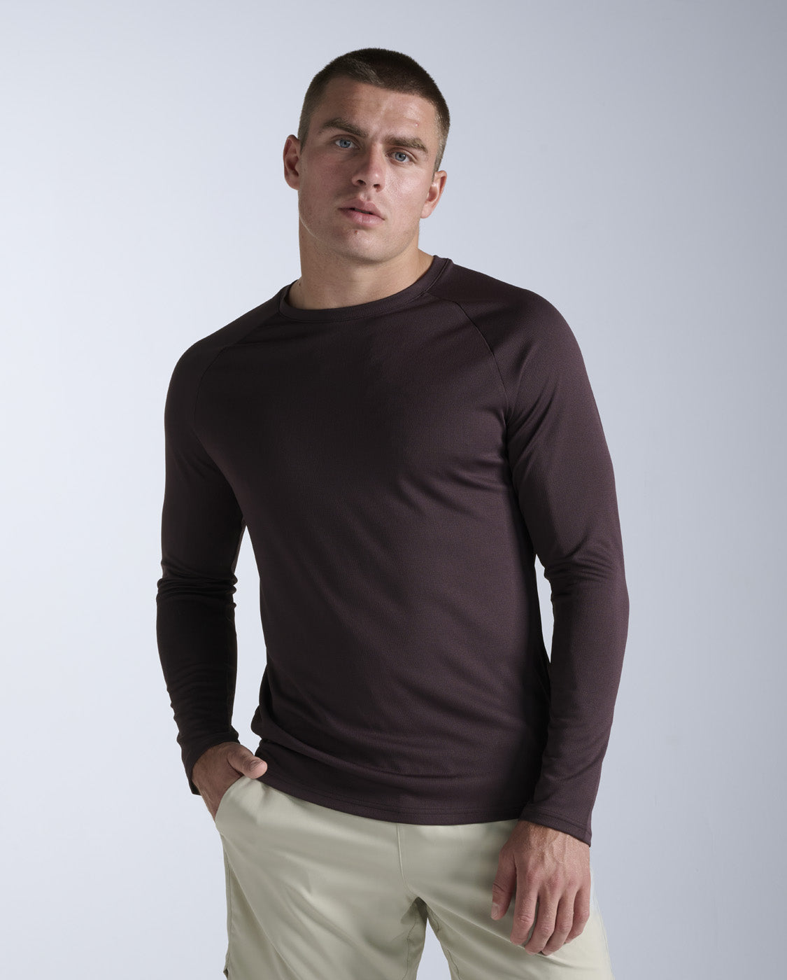 2xu-aero-long-sleeve-uomo-marrone image 1