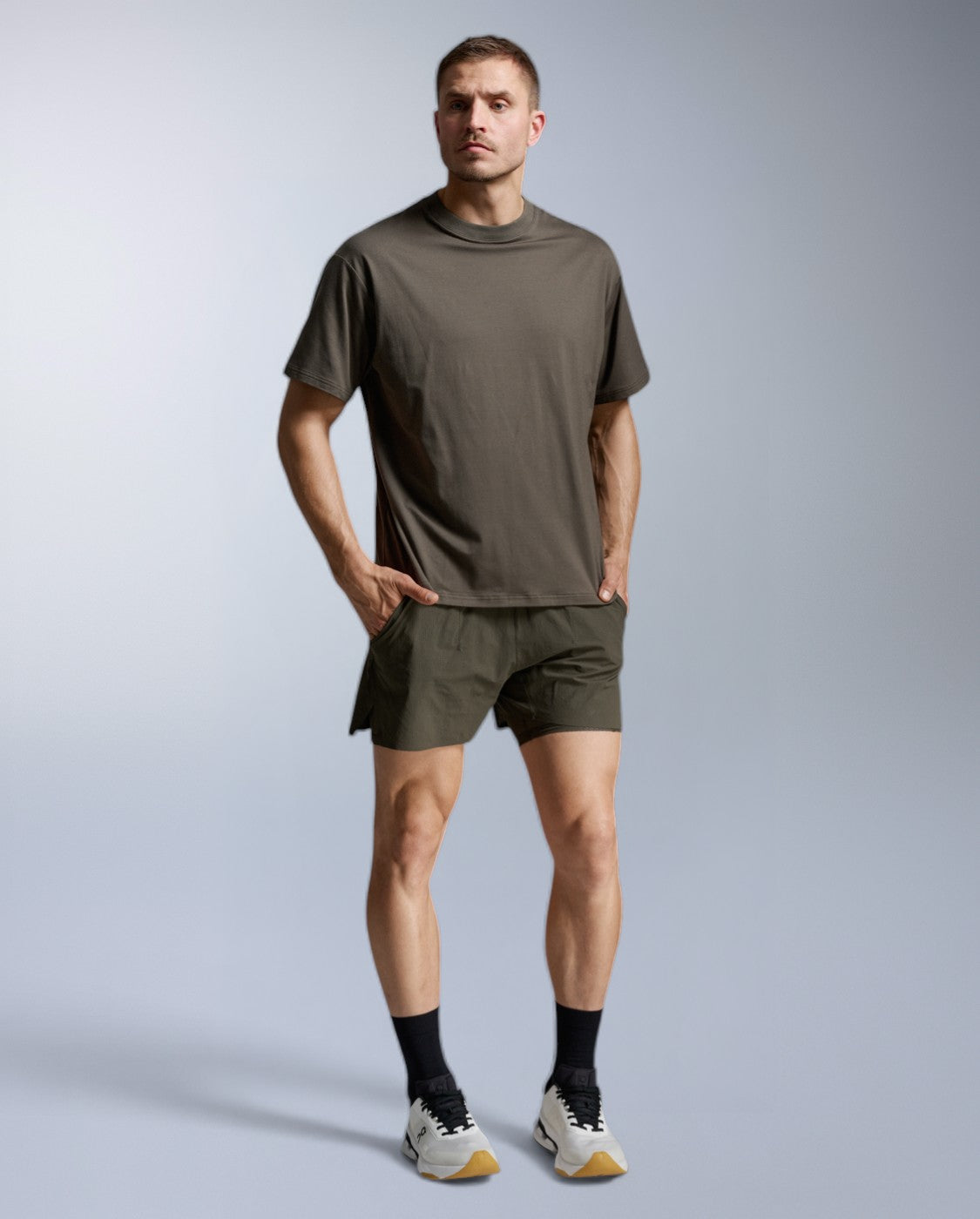 2xu-motion-oversized-tencel-tee-uomo-t-shirt-verde-boxy-fit image 3