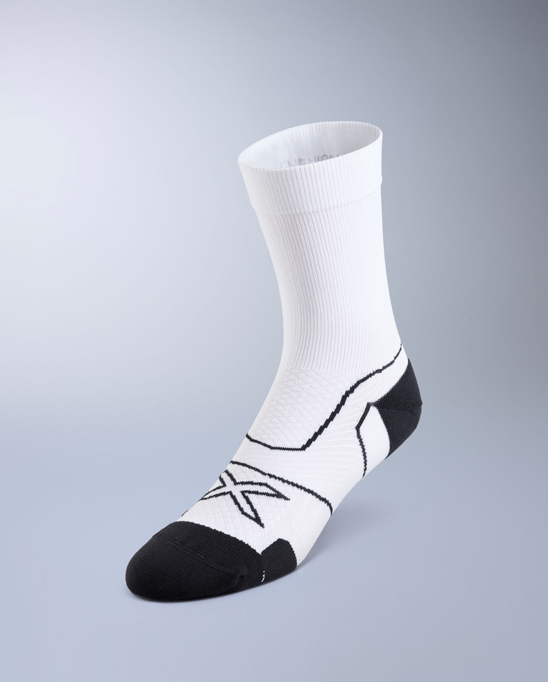 2xu-vectr-cushion-crew-socks-da-running-uomo-bianco-nero image 1