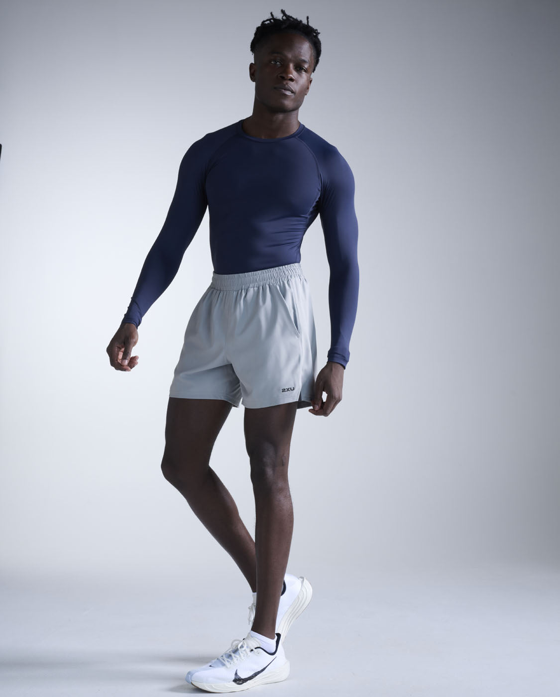 2xu-core-compression-maglia-manica-lunga-blu-pwx-mesh image 7