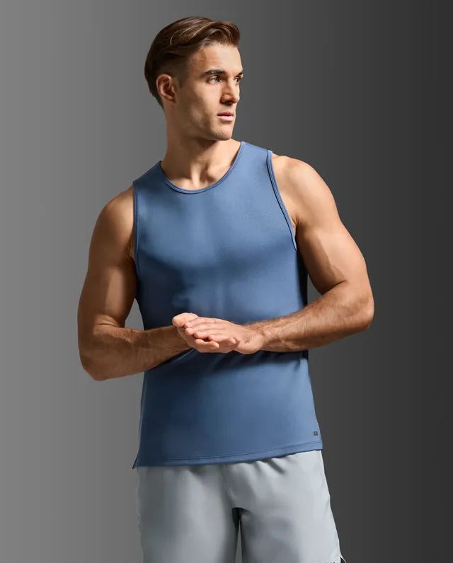 2xu-aero-tank-canotta-running-uomo-slim-fit-blu image 1