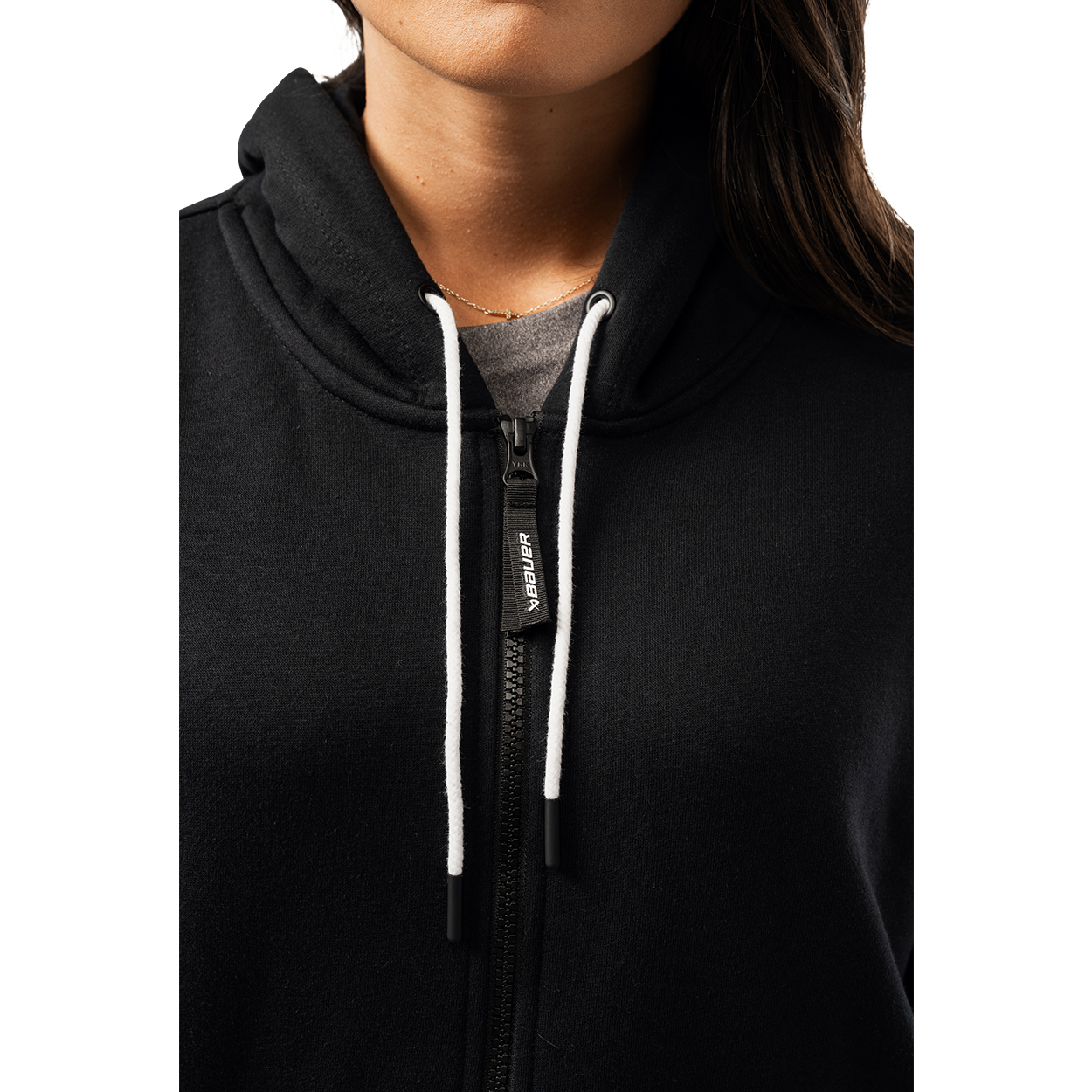 bauer-s25-team-full-zip-felpa-con-cappuccio-donna image 5