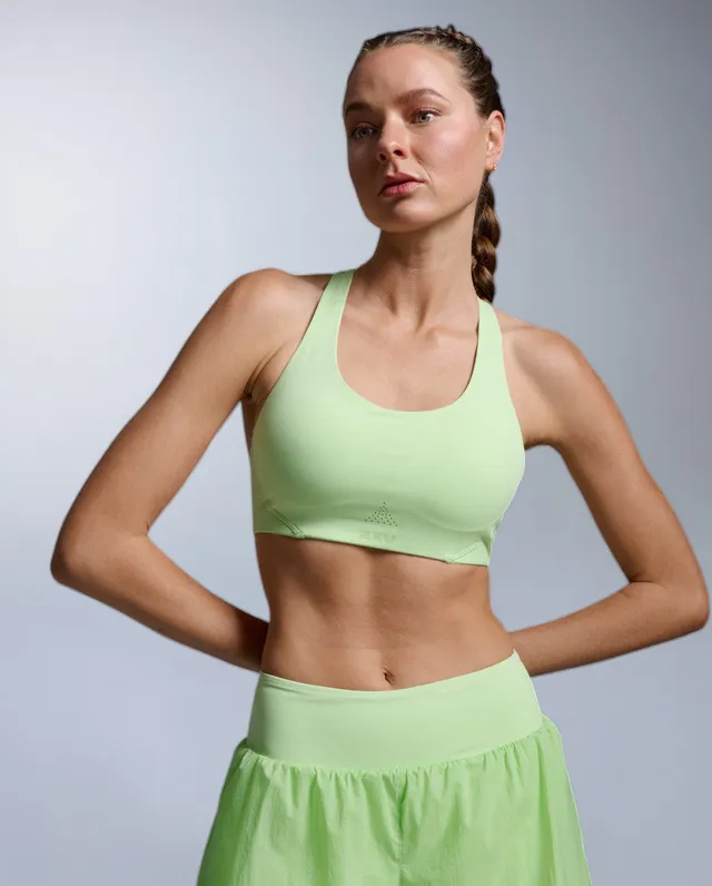 2xu-aero-mesh-medium-impact-bra-donna-verde image 1