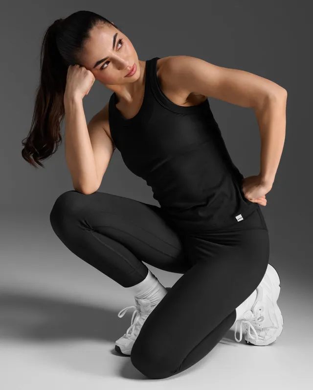 2xu-fluid-modal-ribbed-tank-canotta-nero-fitted image 1