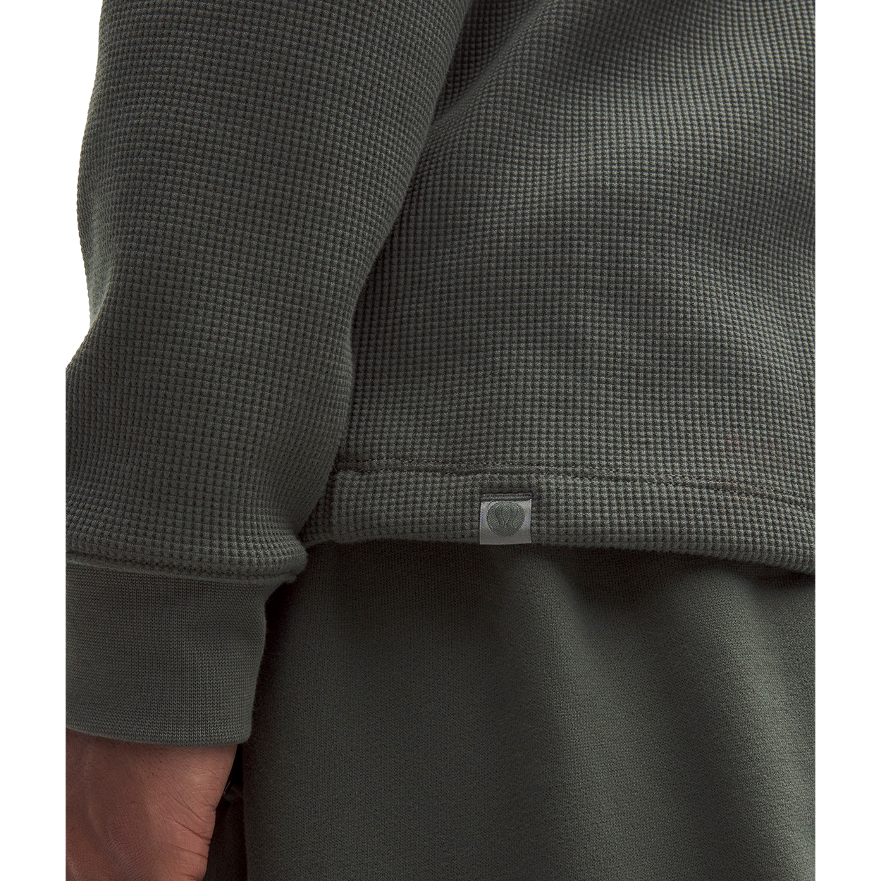 bauer-x-lululemon-felpa-cappuccio-waffle-knit-uomo-slim-fit image 3