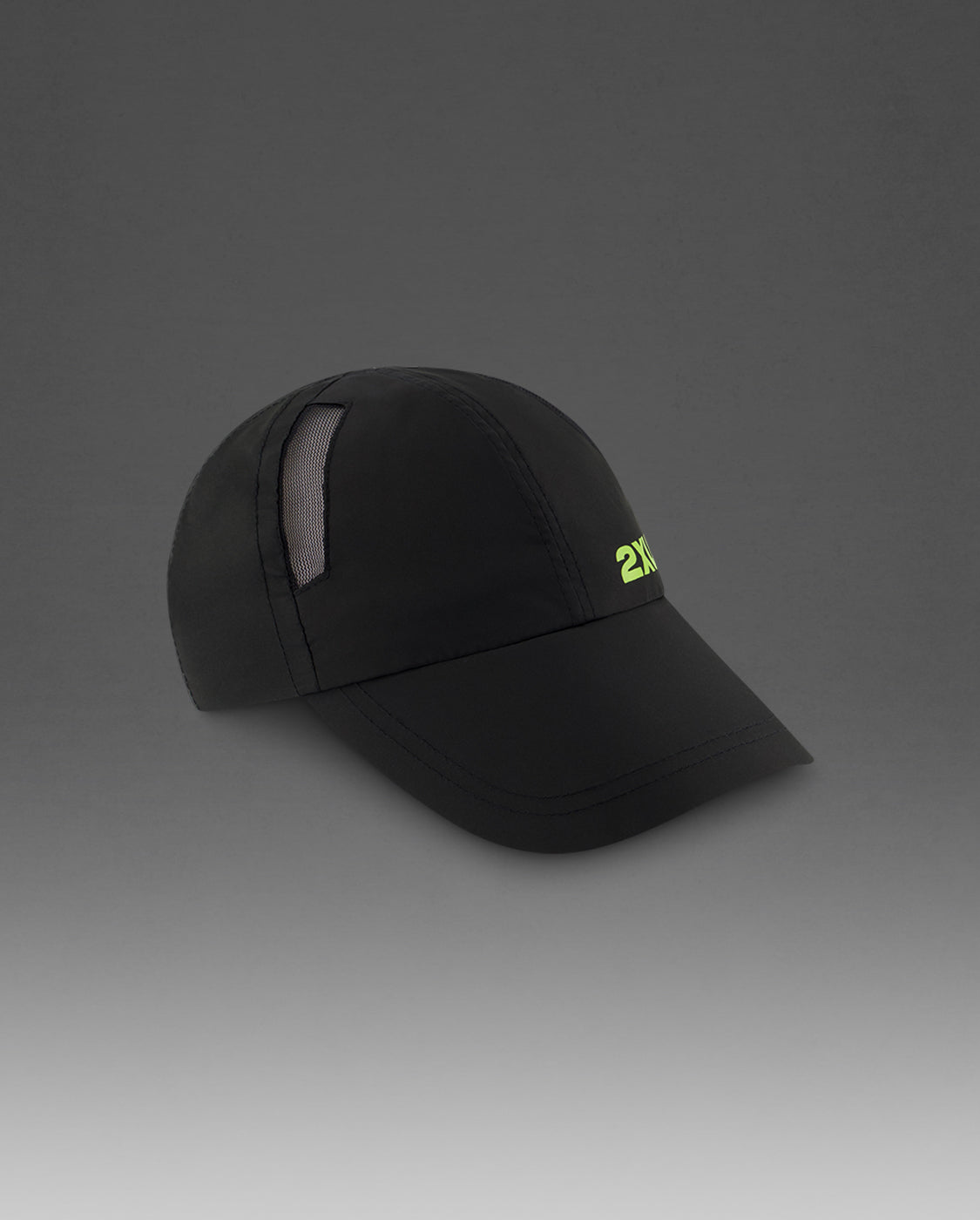 2xu-run-cap-cappellino-running-unisex-nero-giallo image 1