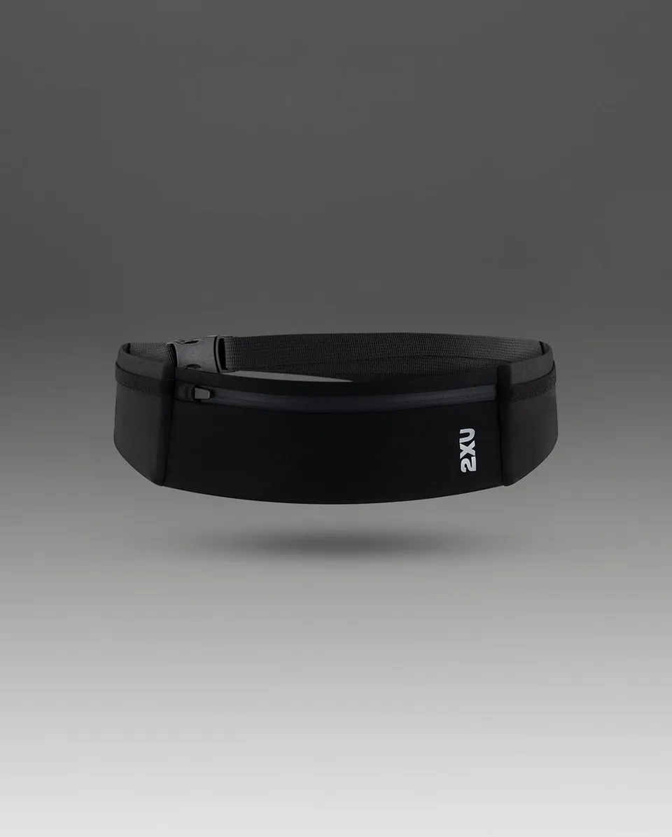 2xu-run-belt-cintura-running-nera-con-zip image 1