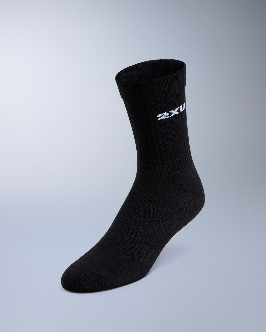 2xu-cotton-crew-calze-3-paia-nere image 3