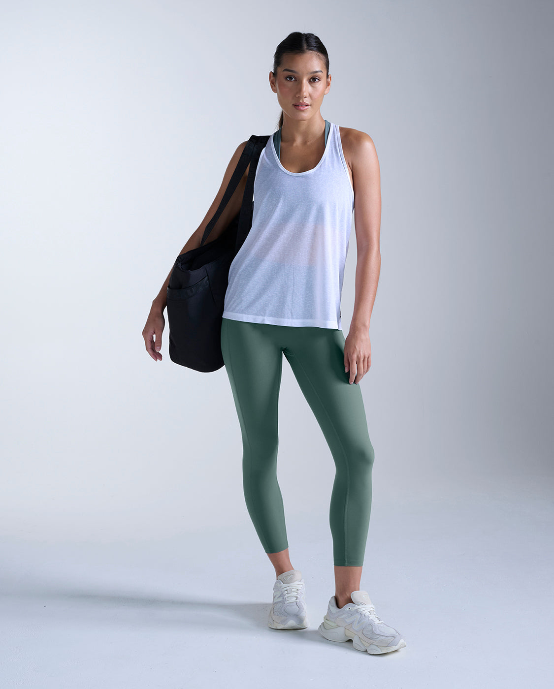 2xu-form-stash-hi-rise-compression-tights-7-8-donna-verde-salvia image 2