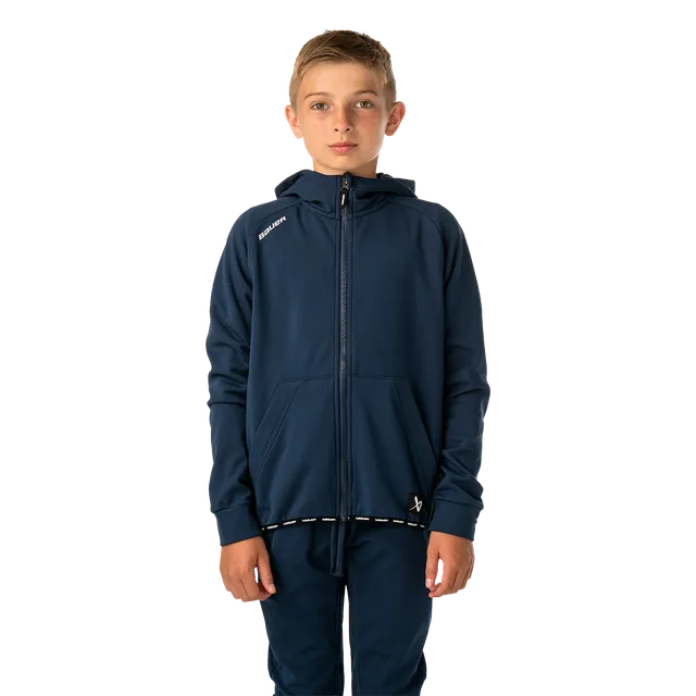 bauer-team-fleece-zip-hoodie-youth-felpa-hockey-con-zip image 1