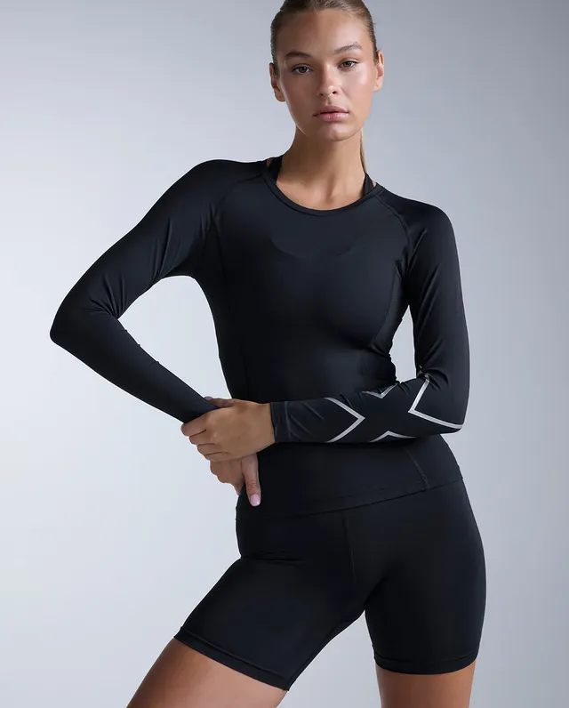 2xu-core-compression-maglia-manica-lunga-uomo-nero-grigio image 1