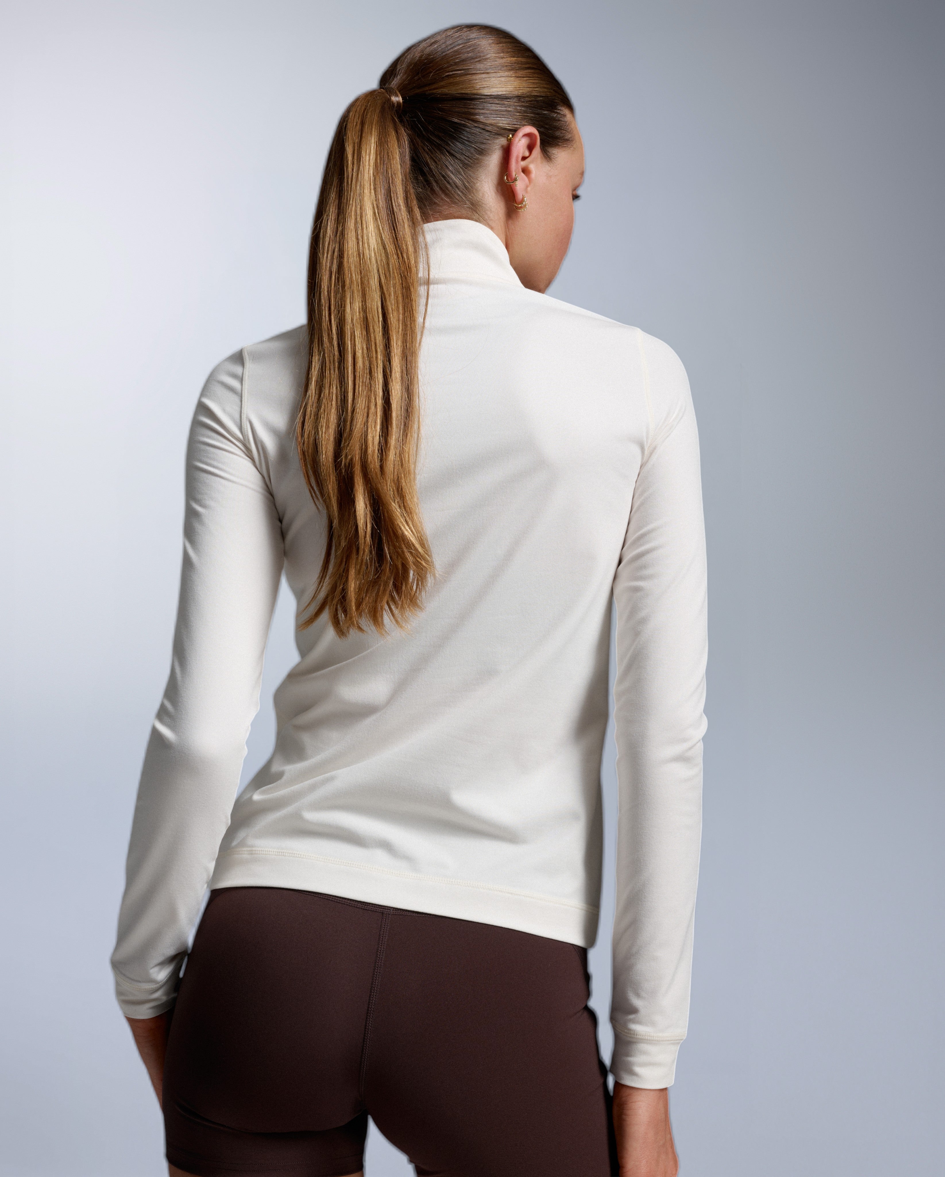 2xu-flex-1-2-zip-long-sleeve-donna-felpa-training-manica-lunga-beige image 4