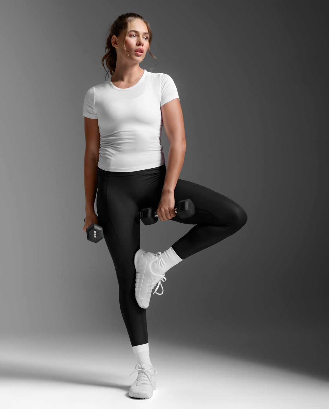 2xu-fluid-modal-ribbed-crop-tee-donna-fitted-maglia-crop image 4