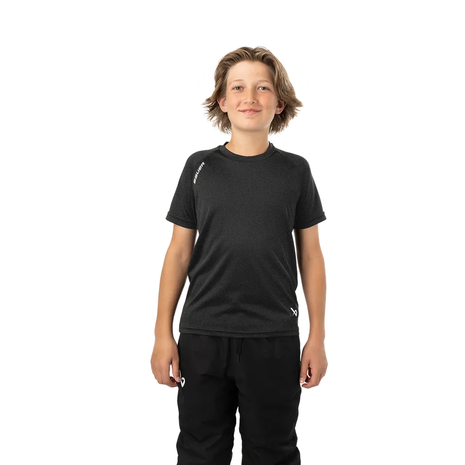 bauer-team-tech-tee-maglia-training-hockey-youth-manica-corta image 1