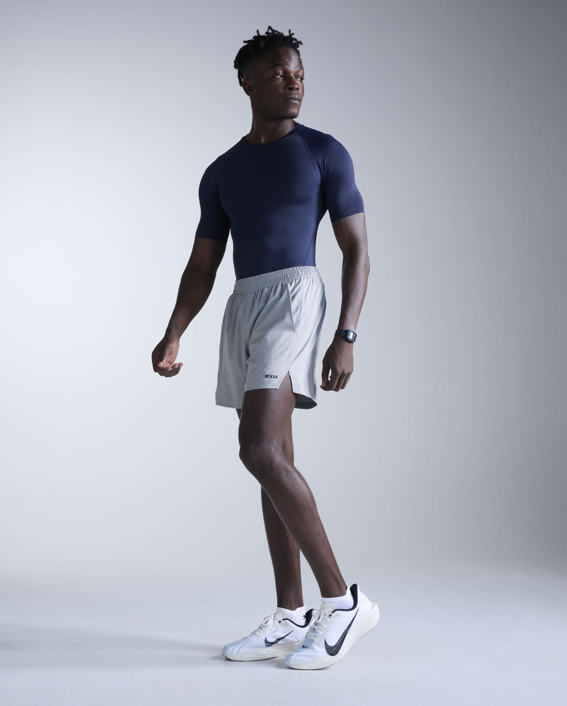 2xu-core-compression-short-sleeve-maglia-compressiva-blu image 2