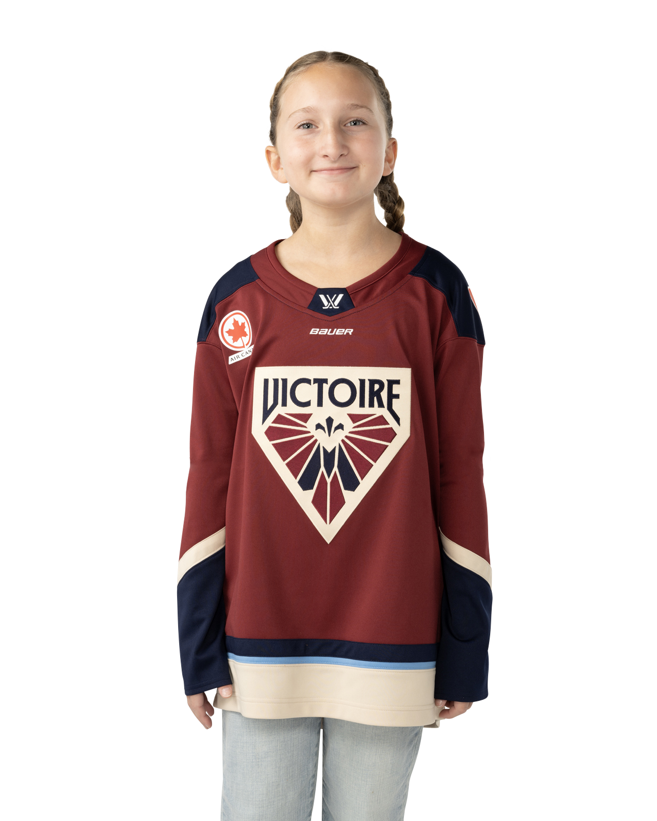 bauer-pwhl-montreal-victoire-maglia-home-replica-bambino-kids image 1