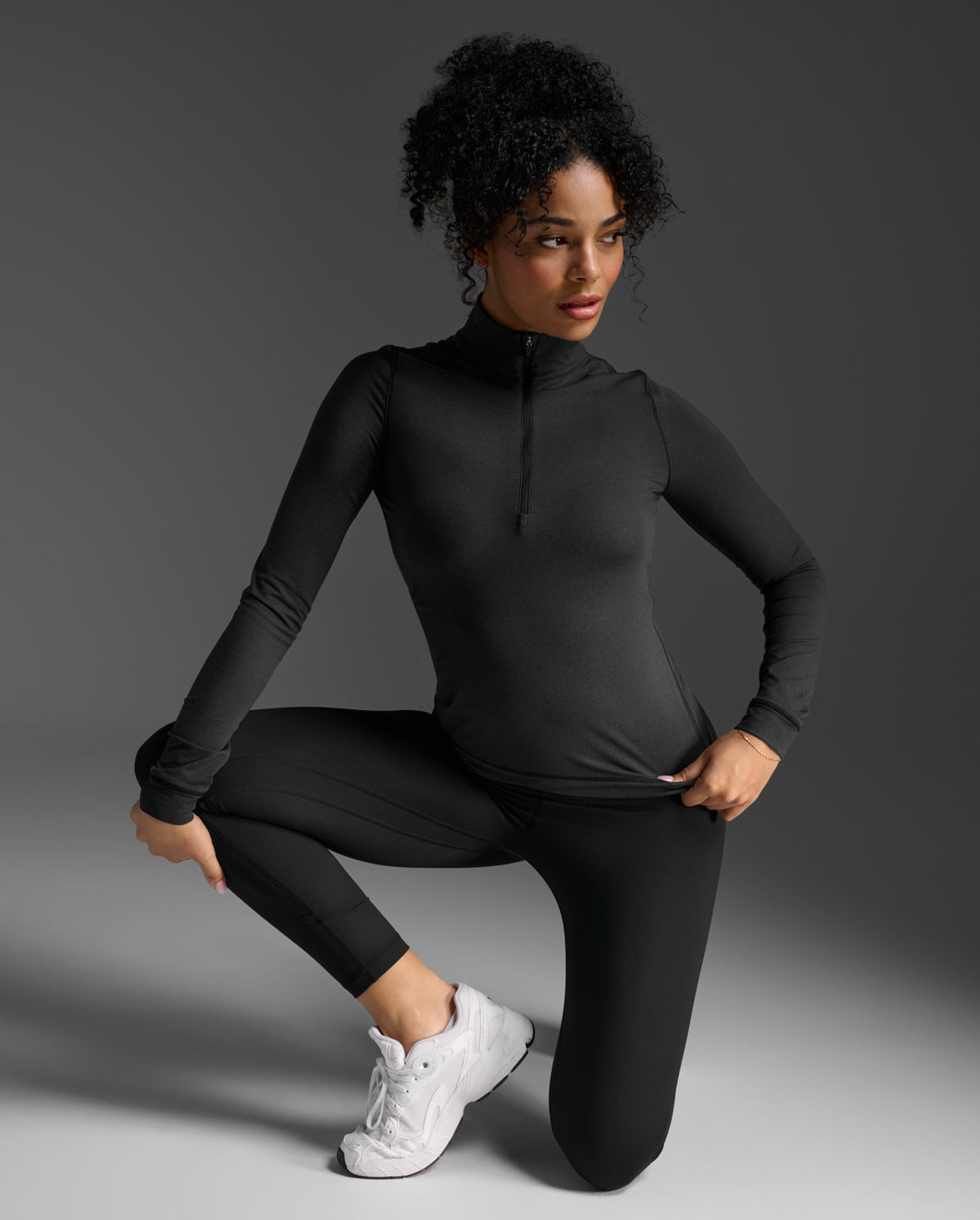 2xu-flex-felpa-mezza-zip-manica-lunga-donna-nero image 4