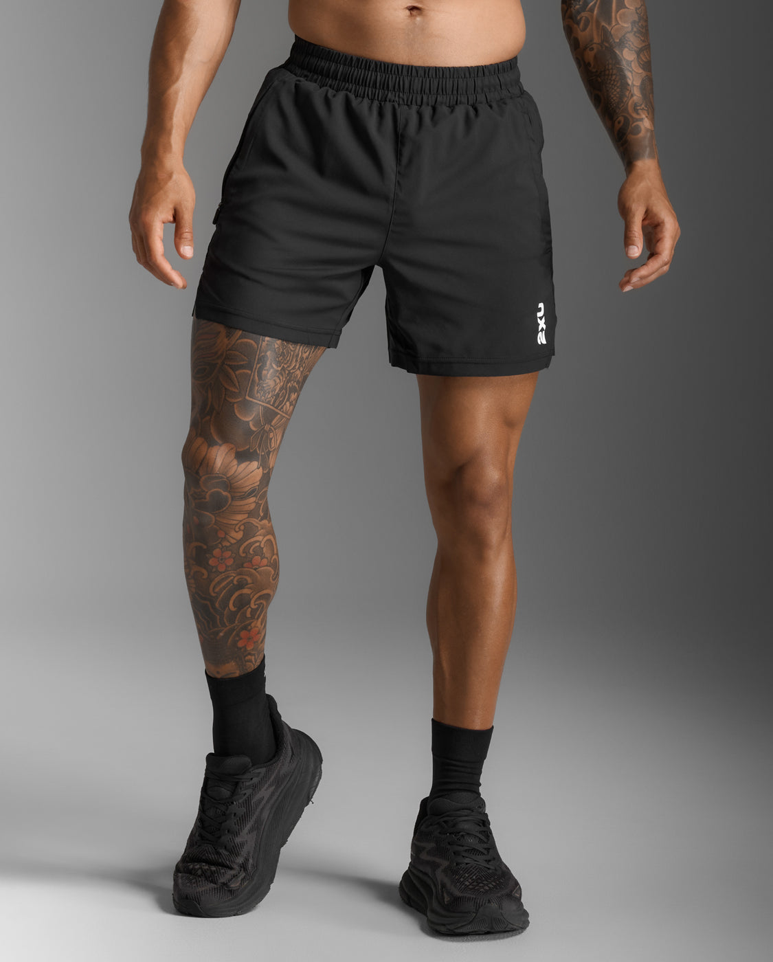 2xu-aspire-5-inch-shorts-pantaloncini-uomo-nero image 2