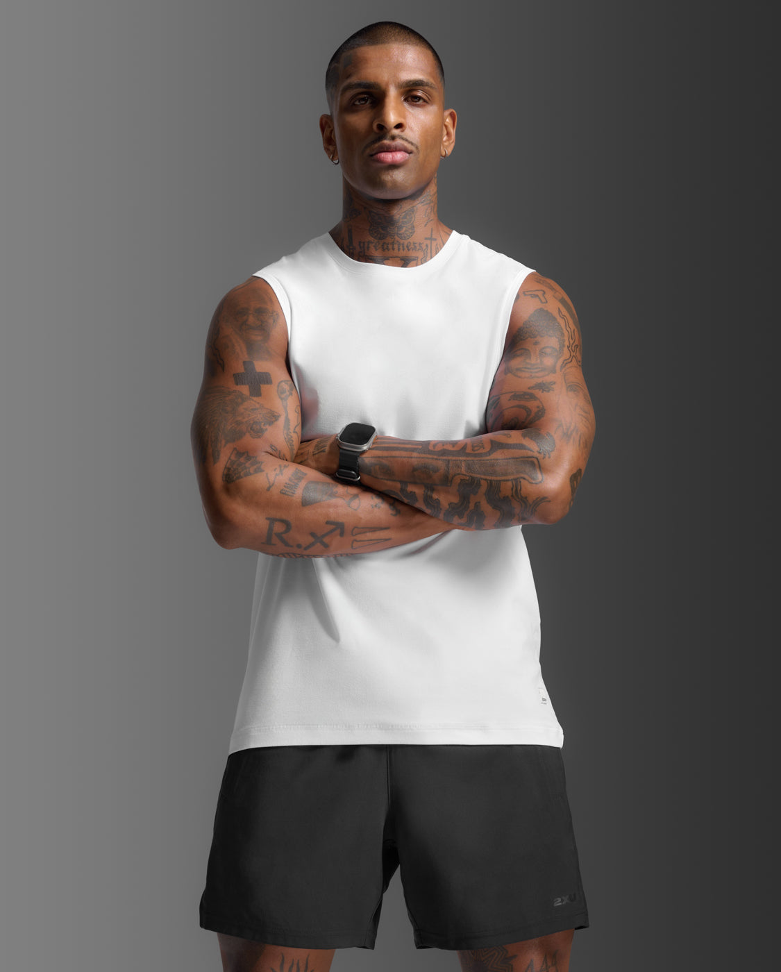 2xu-signature-tank-canotta-training-uomo-bianco image 7