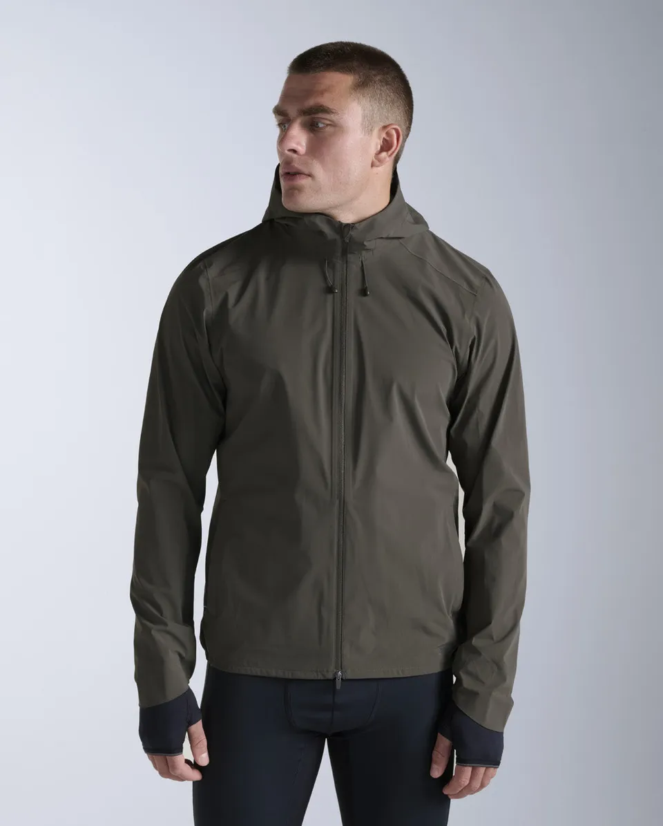 2xu-ignition-shield-waterproof-jacket-uomo-verde-slim image 1