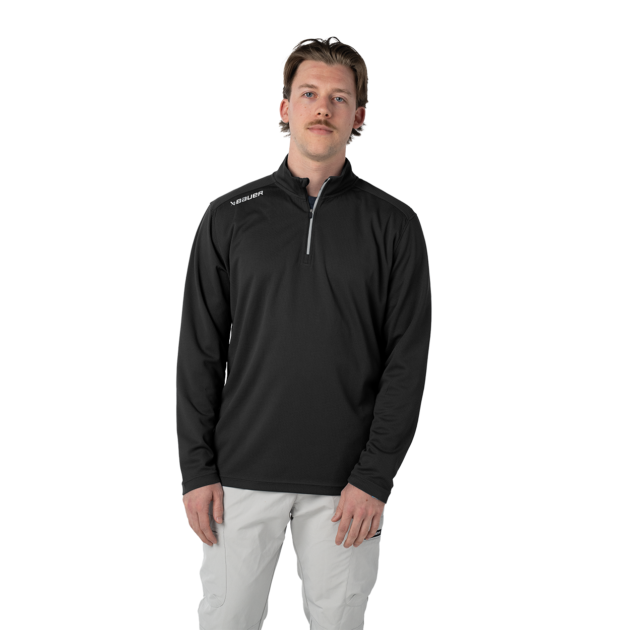 bauer-team-perf-felpa-quarter-zip-senior-con-inserti-riflettenti image 7