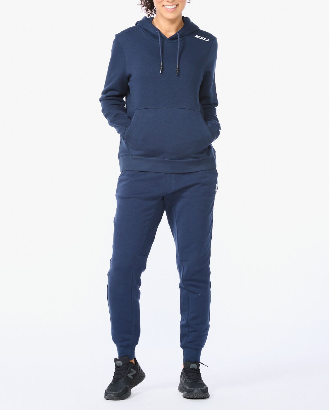 2xu-aspire-pullover-hoodie-donna-felpa-con-cappuccio-blu-navy image 4