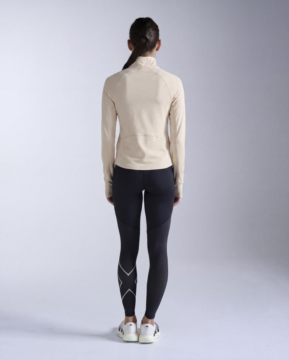 2xu-aero-trail-1-2-zip-donna-beige image 5