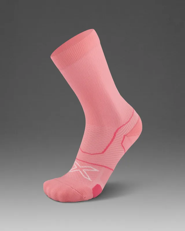 2xu-vectr-cushion-crew-socks-rosa-calze-running-a-compressione-moderata image 1