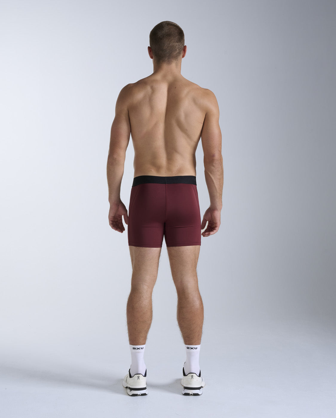 2xu-base-layer-compression-1-2-shorts-bordeaux image 7