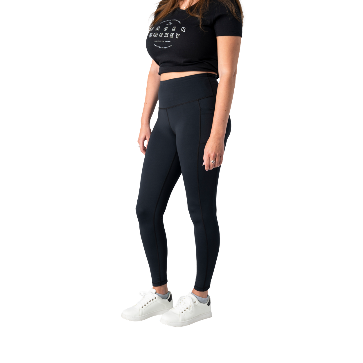 leggings-allenamento-donna-bauer-traspiranti-nero image 1