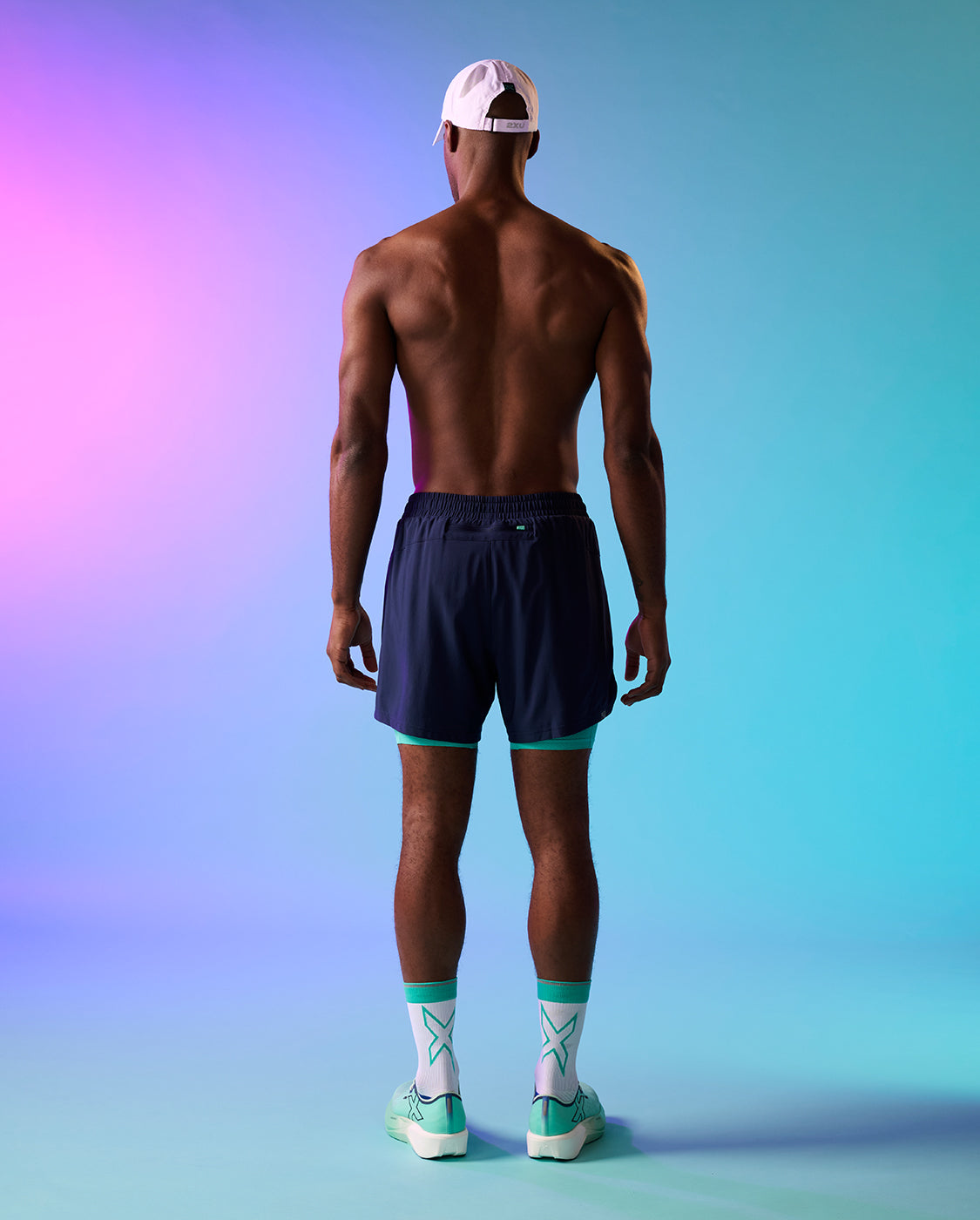 2xu-aero-mesh-2-in-1-5-inch-shorts-uomo-pantaloncini-compressione-viola image 7