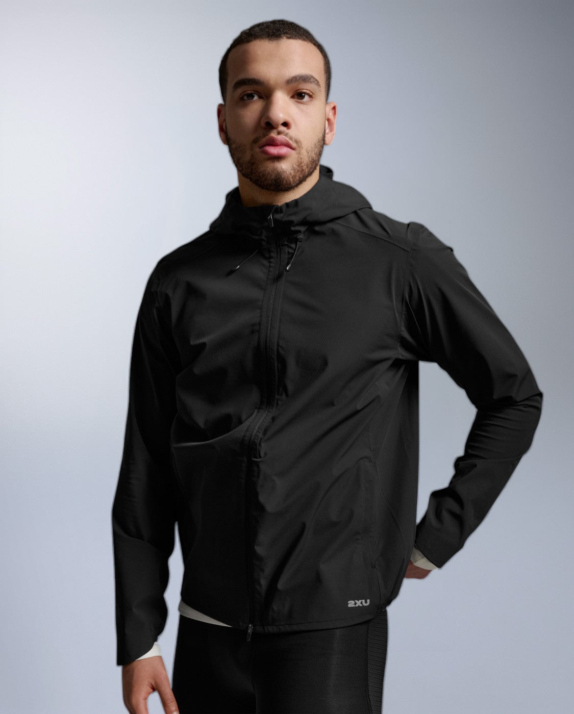 2xu-ignition-shield-soft-shell-jacket-uomo-giacca-running-impermeabile-nera image 2