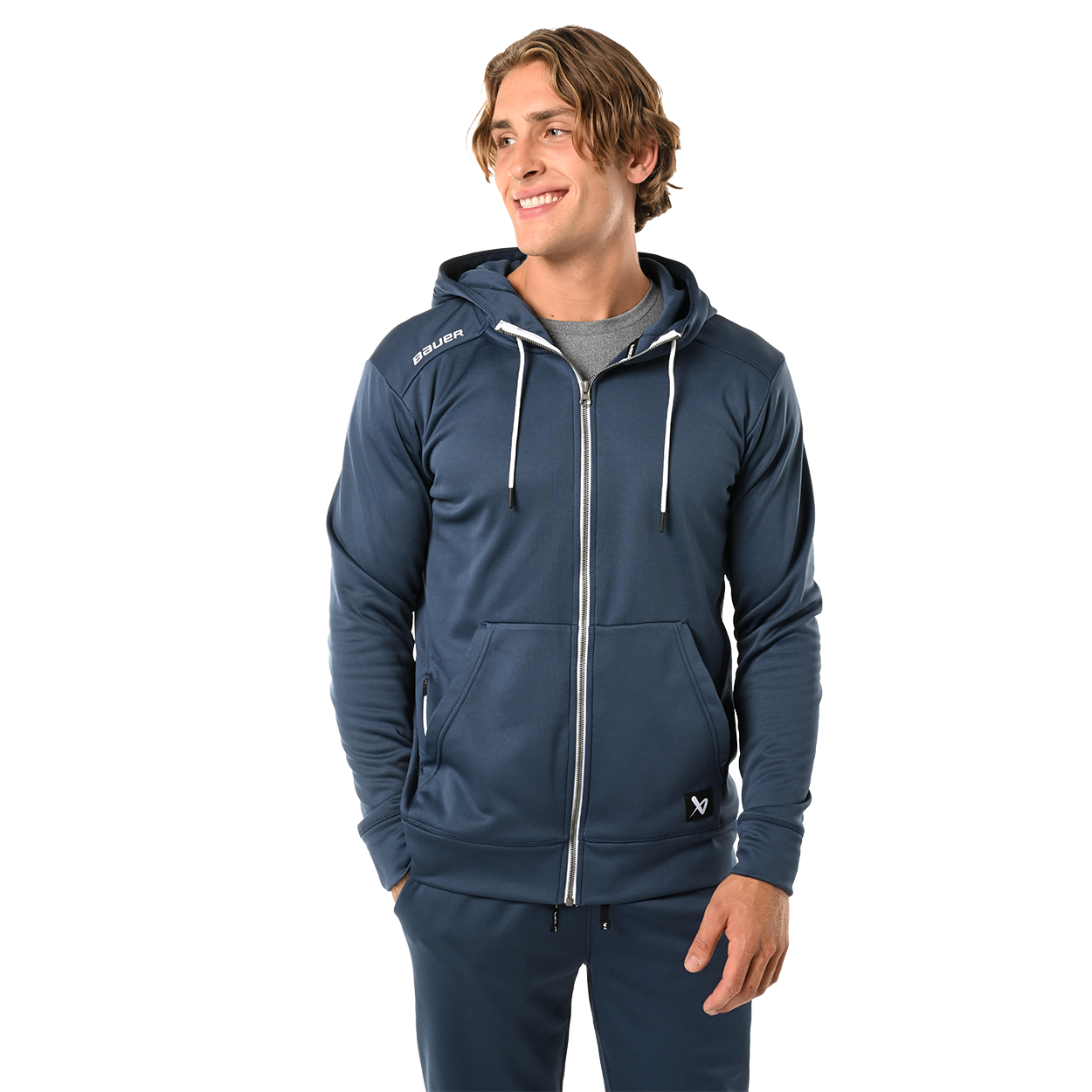 bauer-team-fleece-zip-hoodie-senior-felpa-con-zip-da-hockey image 3