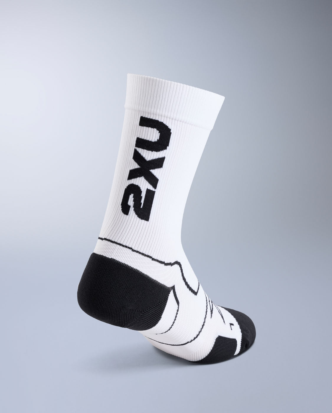 2xu-vectr-cushion-crew-socks-da-running-uomo-bianco-nero image 2