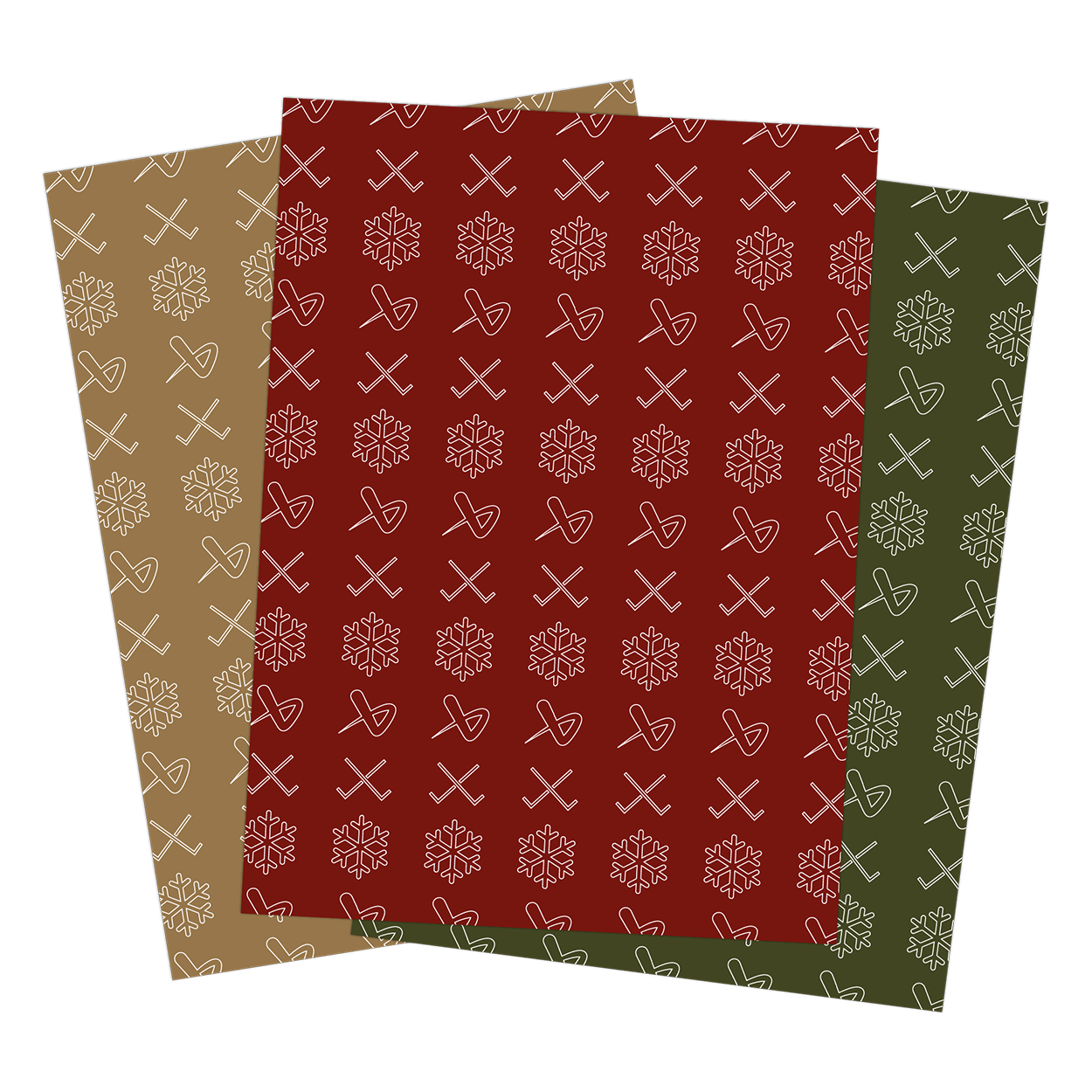 bauer-holiday-gift-wrap-carta-regalo-hockey-3-fogli image 1