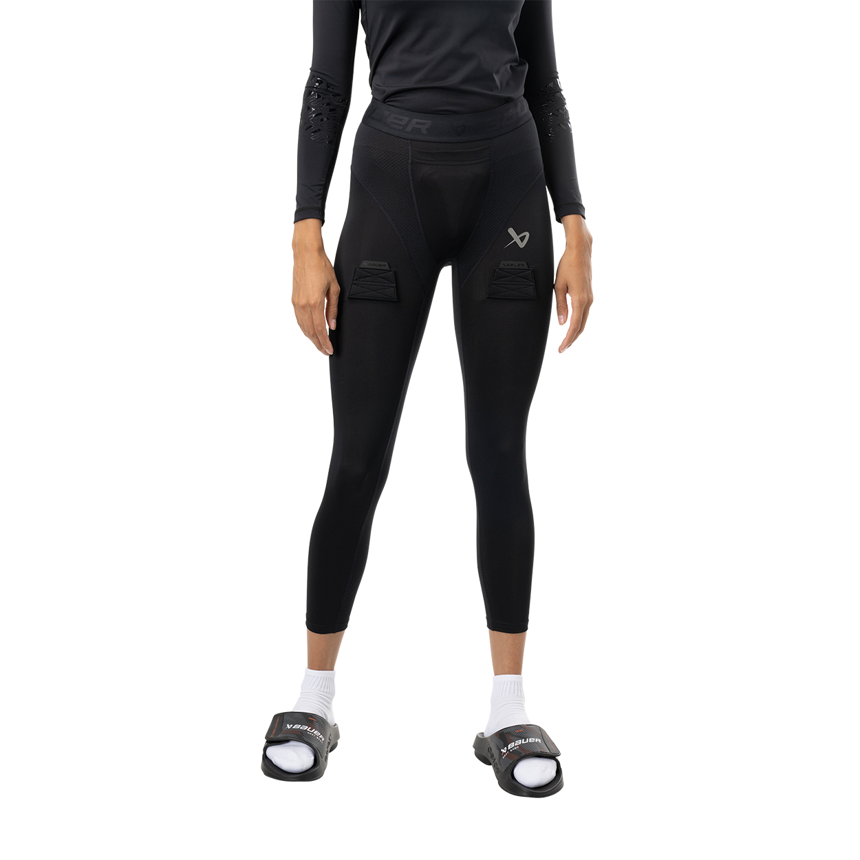 bauer-pro-jill-pant-donna-pantalone-compressione-hockey-ghiaccio image 1